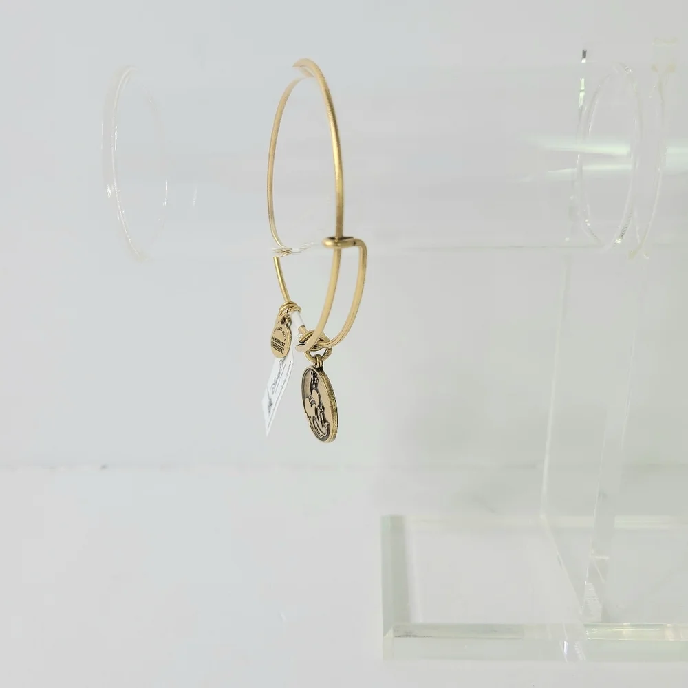 NWT Alex and Ani Disney Parks Mickey 2013 Gold Tone Bangle Bracelet